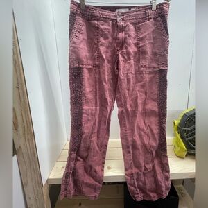 Anthropologie Women's Mauve Wide Leg Pants
